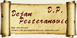 Dejan Pešteranović vizit kartica